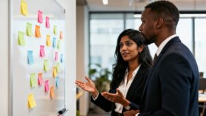 consultoria de marketing digital — especialista apresentando estratégia para empresa — Hostconect